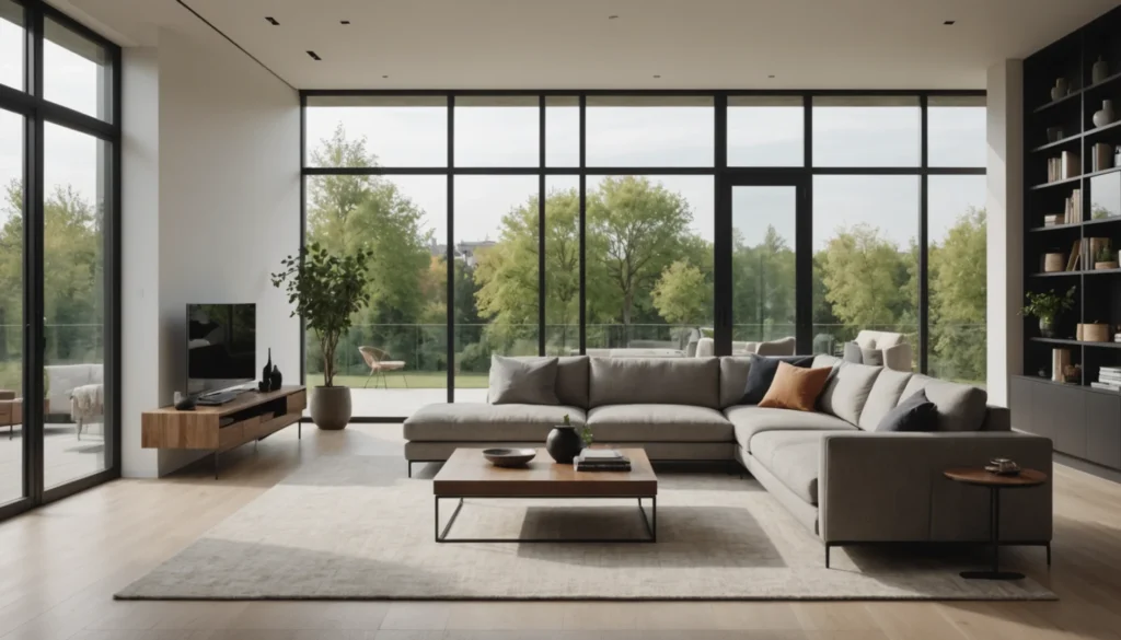 décoration moderne sans rideaux pour fenêtres