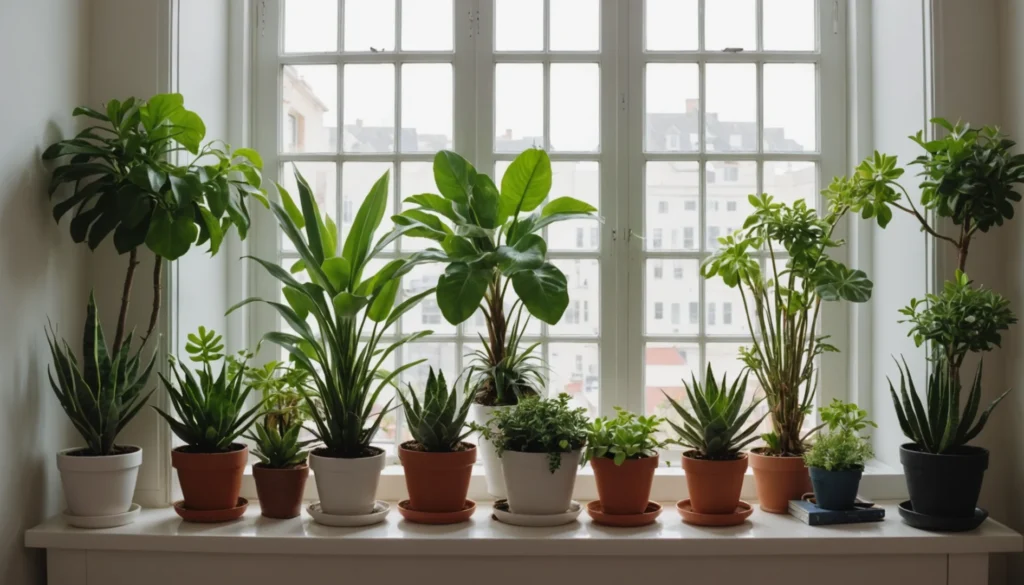 plantes d'intérieur pour le rebord de fenêtre