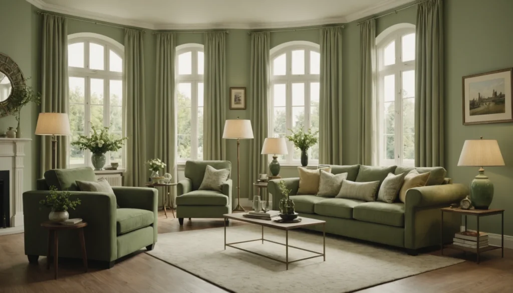 quel couleur rideau avec mur vert sauge