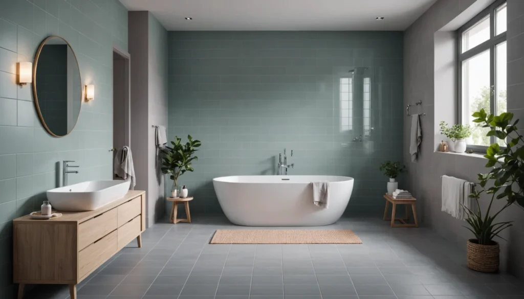 carreaux gris pour salle de bain