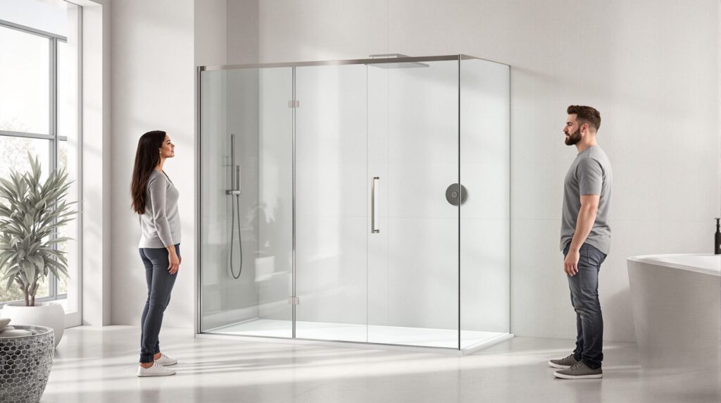 douche vitrée
